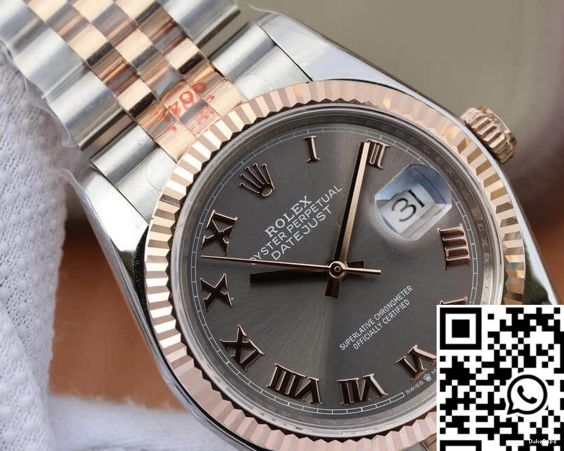 Datejust 36MM Dial Rolex Silver Rose Gold GM 116231-0087 Factory 0208
